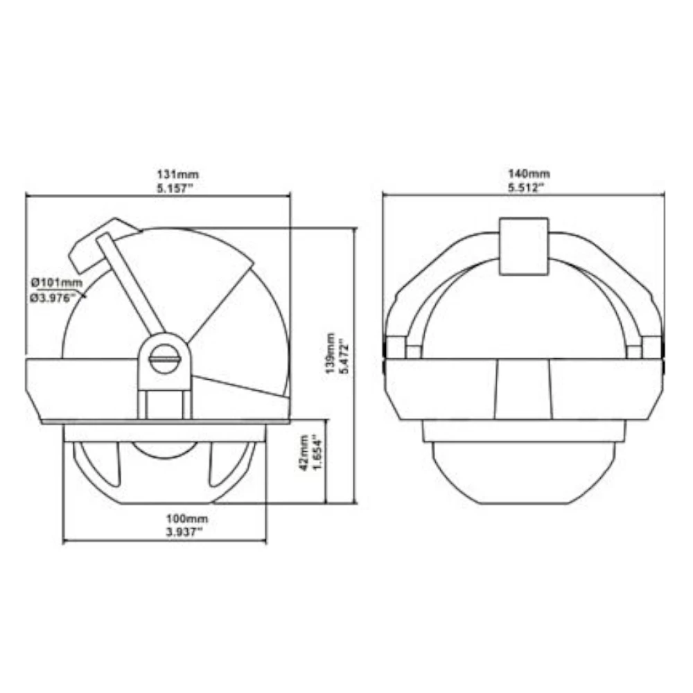 Offshore 105 Flushmount with Flat Card - Black
