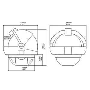 Plastimo Offshore 105 Flushmount with Flat Card - Black
