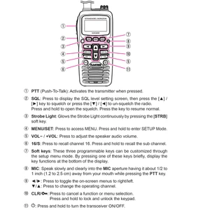 Standard Horizon HX320E Floating Handheld VHF Radio