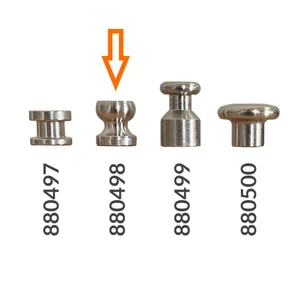 Force 4 Domed Lacing Button Stainless Steel 