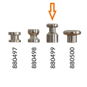 Force 4 Raised Lacing Button Stainless Steel