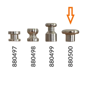 Force 4 Flared Lacing Button Stainless Steel