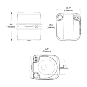 Seaflo Premium Portable Toilet 18L 