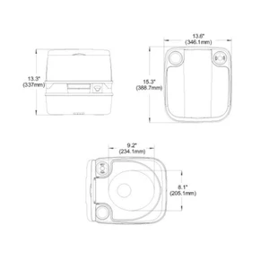 Seaflo Premium Portable Toilet 12L