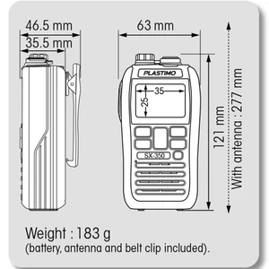 Plastimo SX-350 Handheld VHF Radio