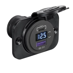 Osculati USB A & C Panel with Volt Meter 