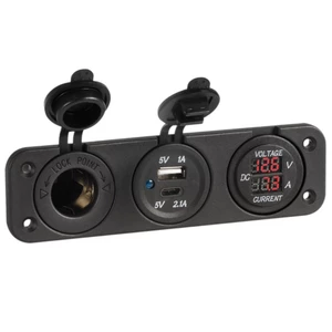 Osculati Multi Outlet Power Panel with Volt Meter