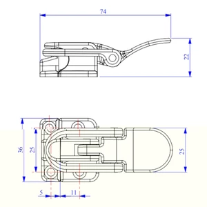 Force 4 Compact Toggle Fastener Chrome 