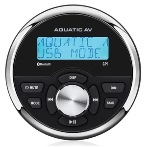 Aquatic AV GP1 Gauge Size Marine Bluetooth Stereo & Speakers 