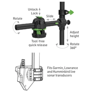 Railblaza Hexx Live Pole Transducer Mount