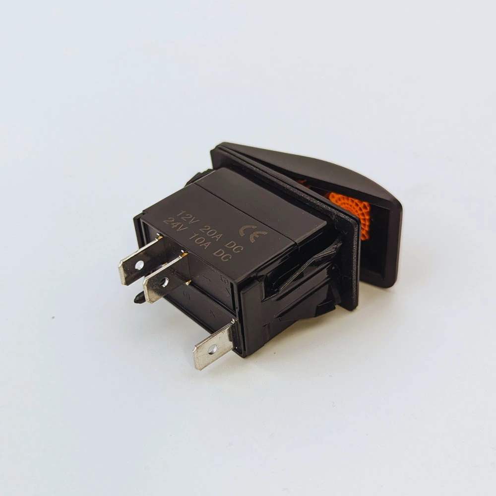 Rocker switch o/h amber.