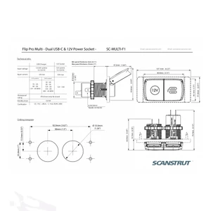 Scanstrut Flip Pro Multi Power and USB Socket