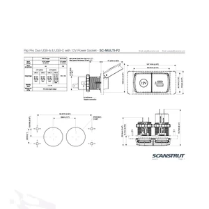 Scanstrut Flip Pro Multi Power and USB Socket