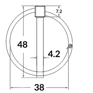 Force 4 Stainless Steel Trailer Linch Pin & M27 Washer 
