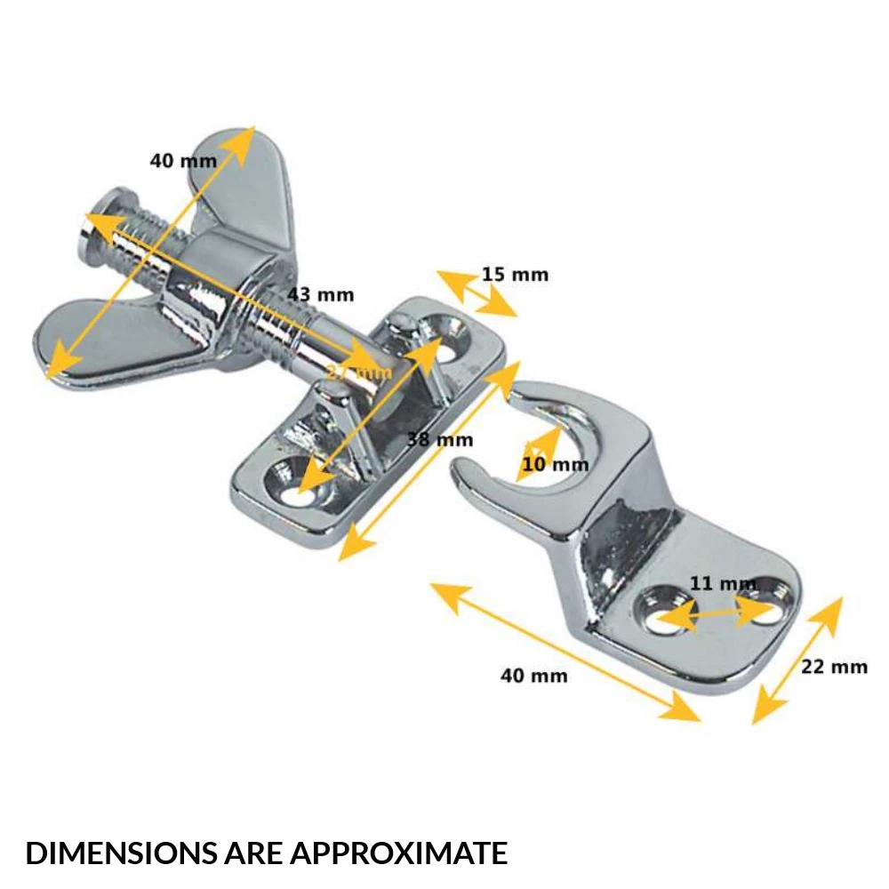 Screw Down Fastener Chrome