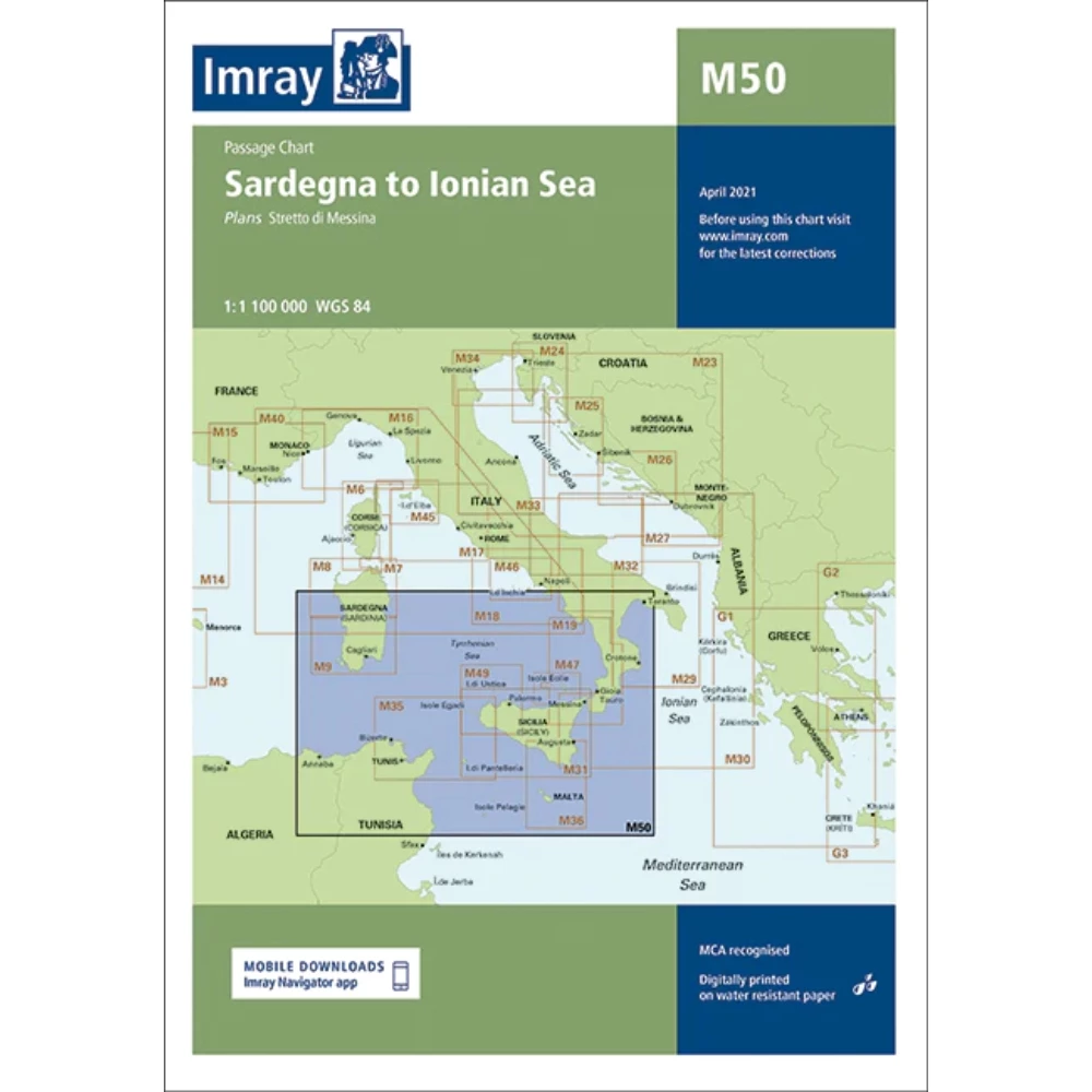 Imray M50 Sardegna to Ionian Sea
