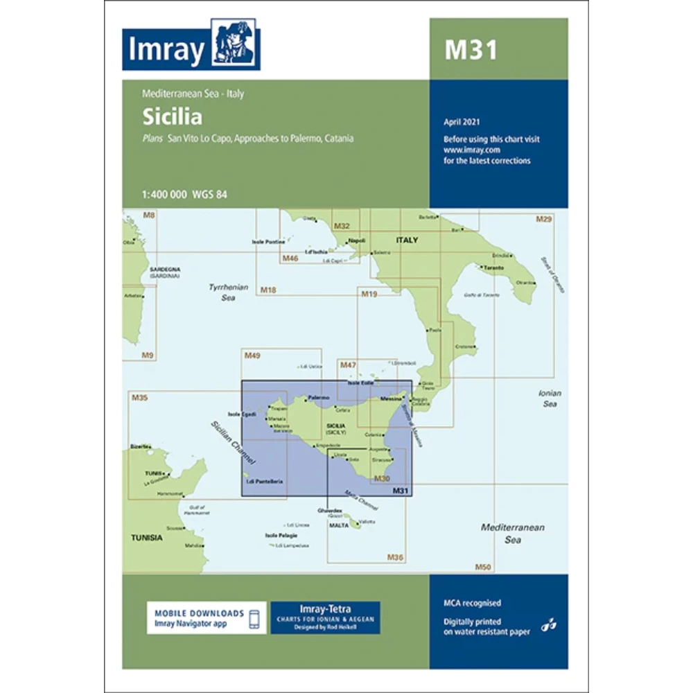 Imray Chart M31 Sicily