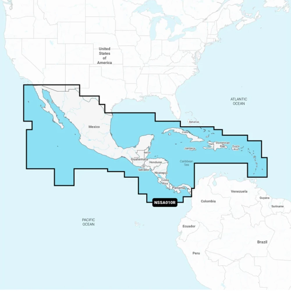 Garmin Central America & Caribbean - Inland and Coastal Marine Chart 