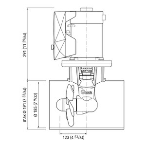 BTQ185 55Kgf 12v Bow Thruster Kit 
