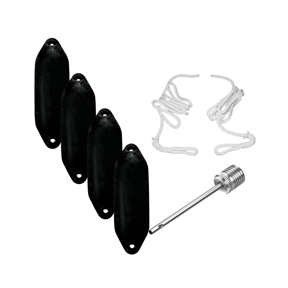 Ocean Size 2 Utility Fender 4 Pack Black 