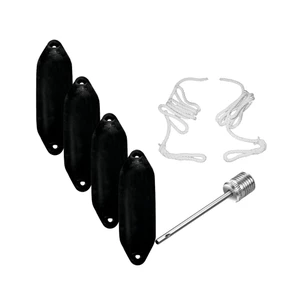 Ocean Size 2 Utility Fender 4 Pack Black 
