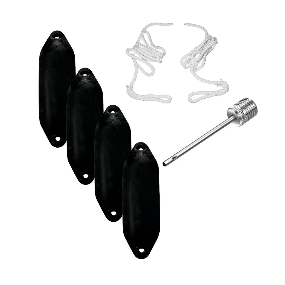 Ocean Size 3 Utility Fender 4 Pack Black 