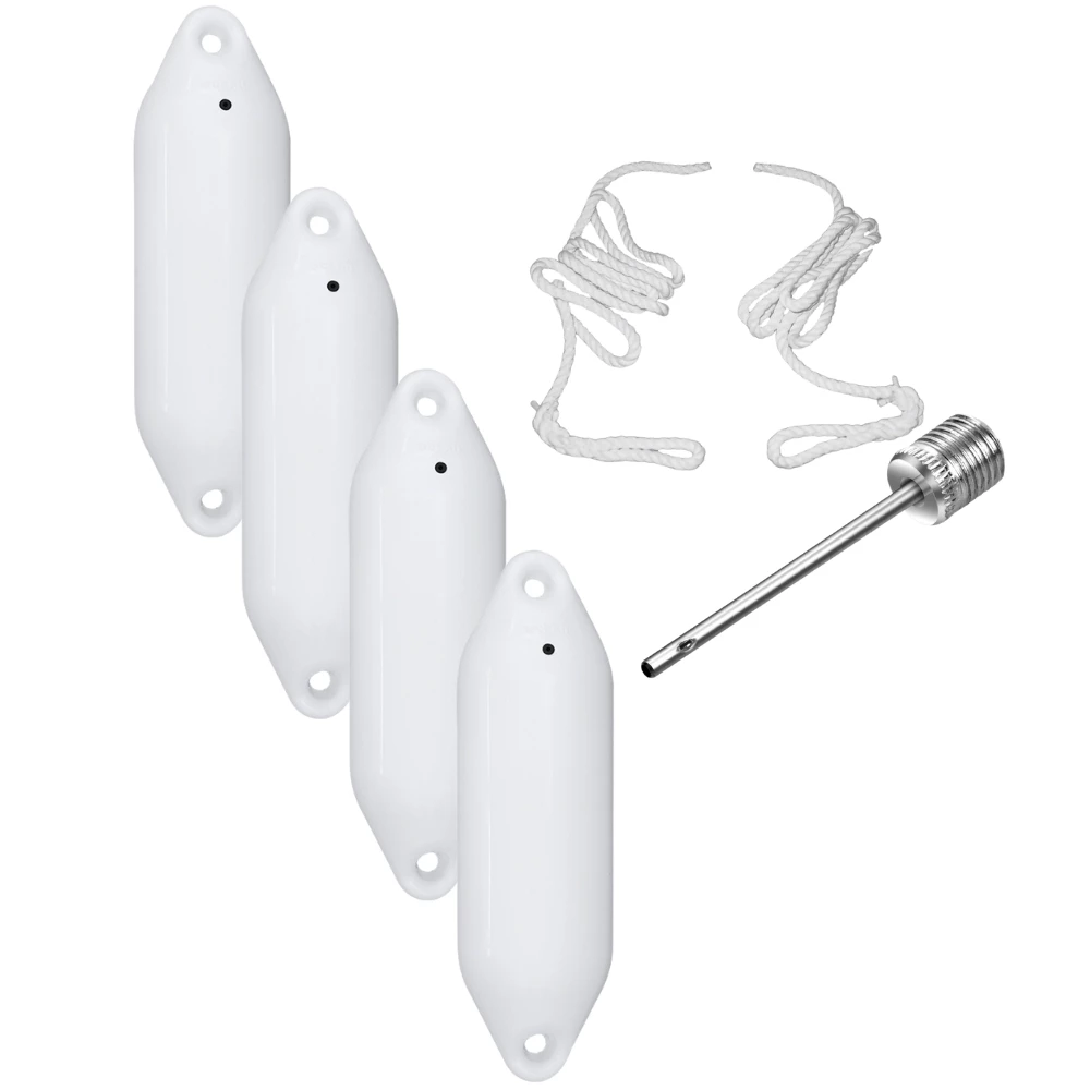 Ocean Size 4 Utility Fender 4 Pack White