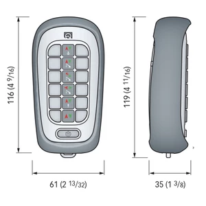 Quick RRC H02 TX Handheld Remote Control Gen Mk2 (2 Buttons / 434MHz) 