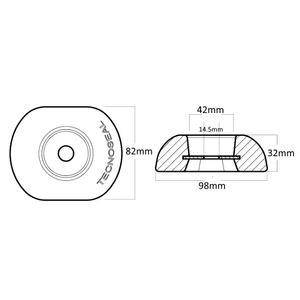 Tecnoseal Aluminium Disc Anode 110mm 