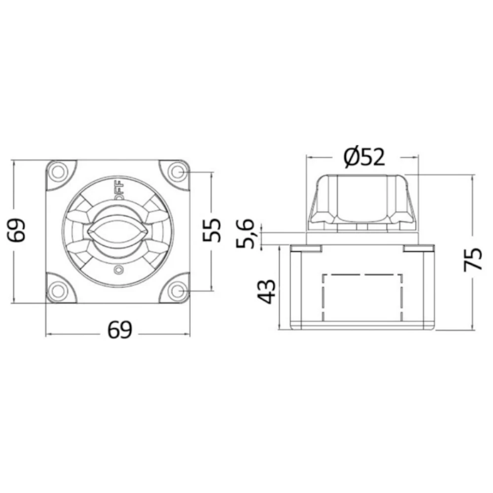 Mini Battery Switch - On/Off