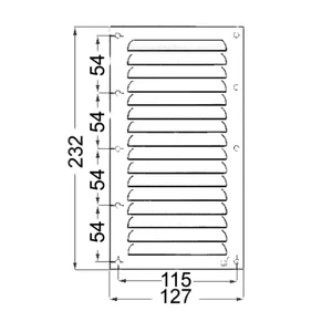 Force 4 Stainless Steel Louvre Vent 232x127mm 