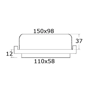 Force 4 Waterproof Flush Mount Courtesy Light