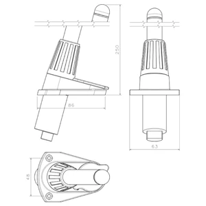 Lalizas Micro LED Plug In Pole Light - Black 