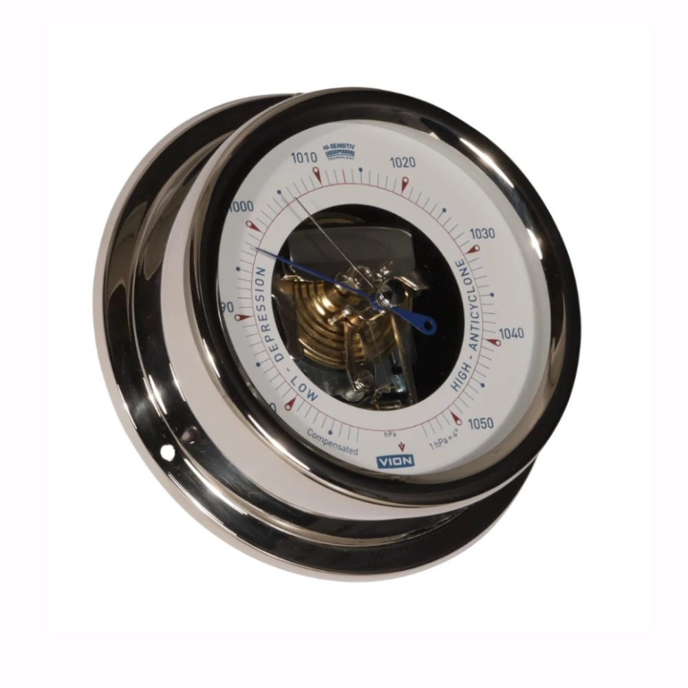 Vion Stainless Steel Open-Faced Barometer 150mm 