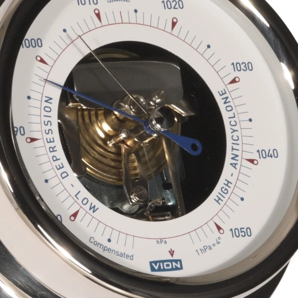 Stainless Steel Open-Faced Barometer 150mm