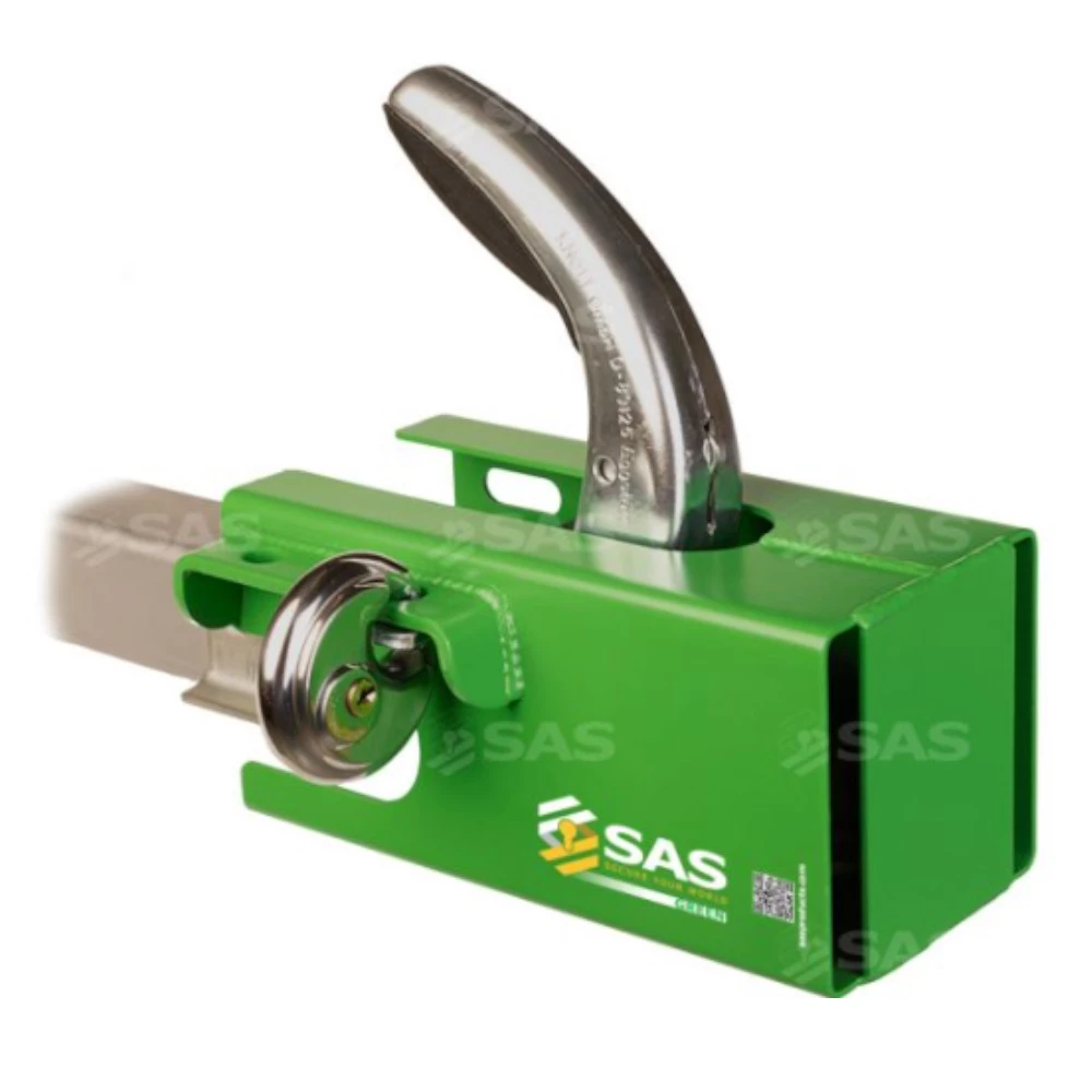 SAS Vault Universal Hitchlock with Padlock Green 
