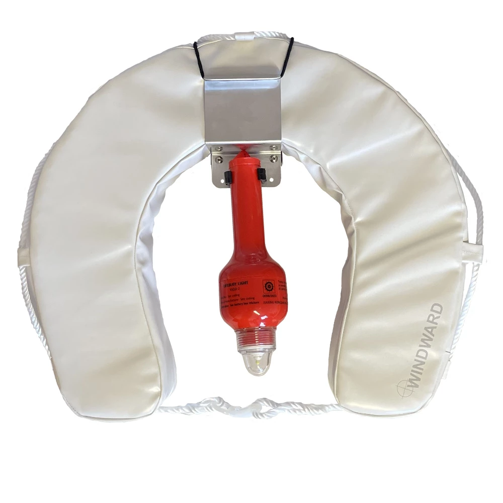 Windward LED Horseshoe Lifebuoy Set White