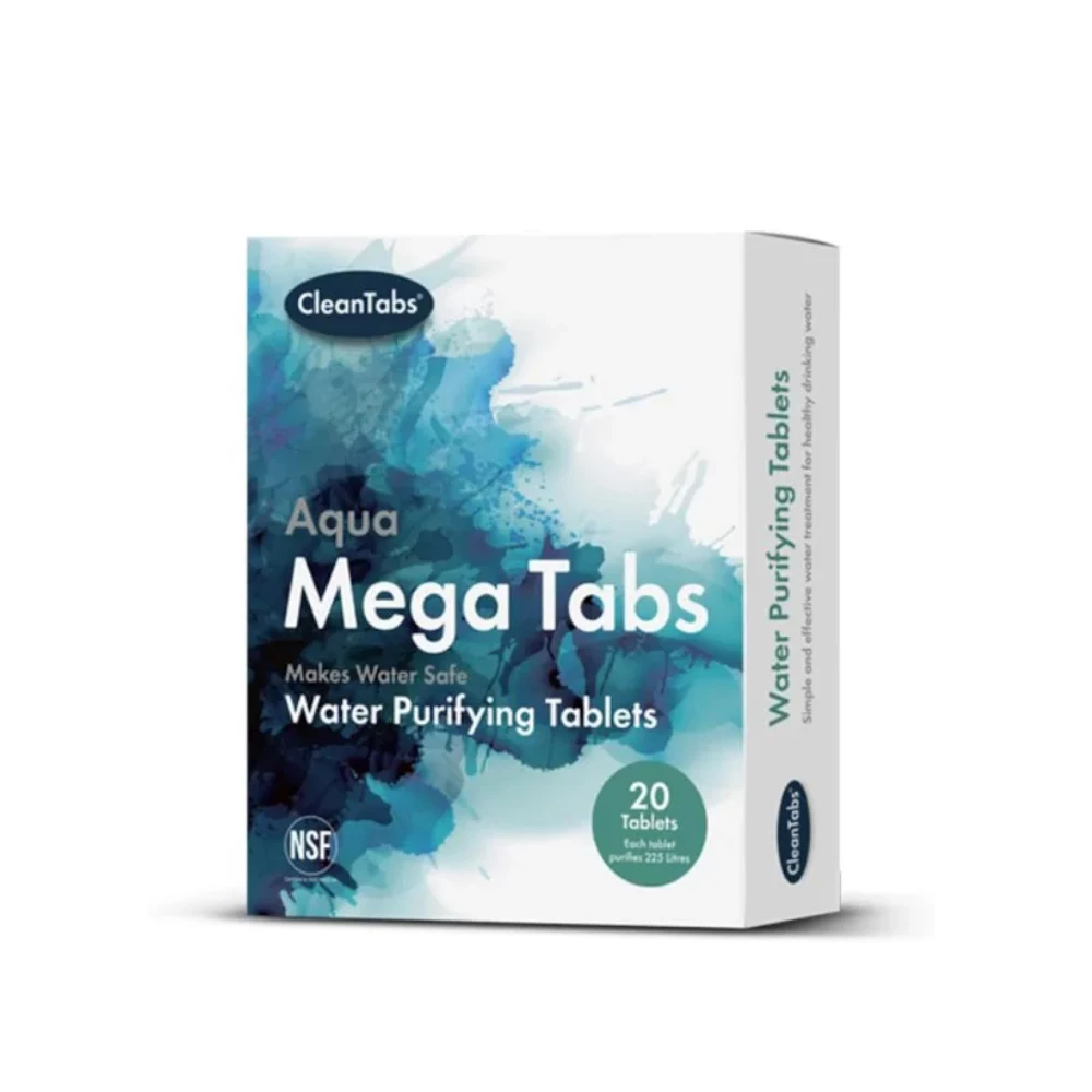 Clean Tabs Aqua Maxi 20 Large Water Purifying Tablets 