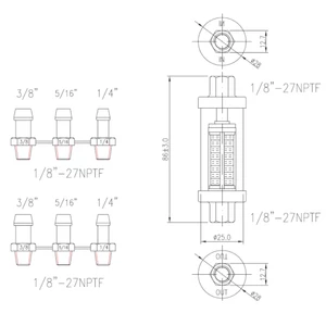 Osculati In-Line Fuel Filter