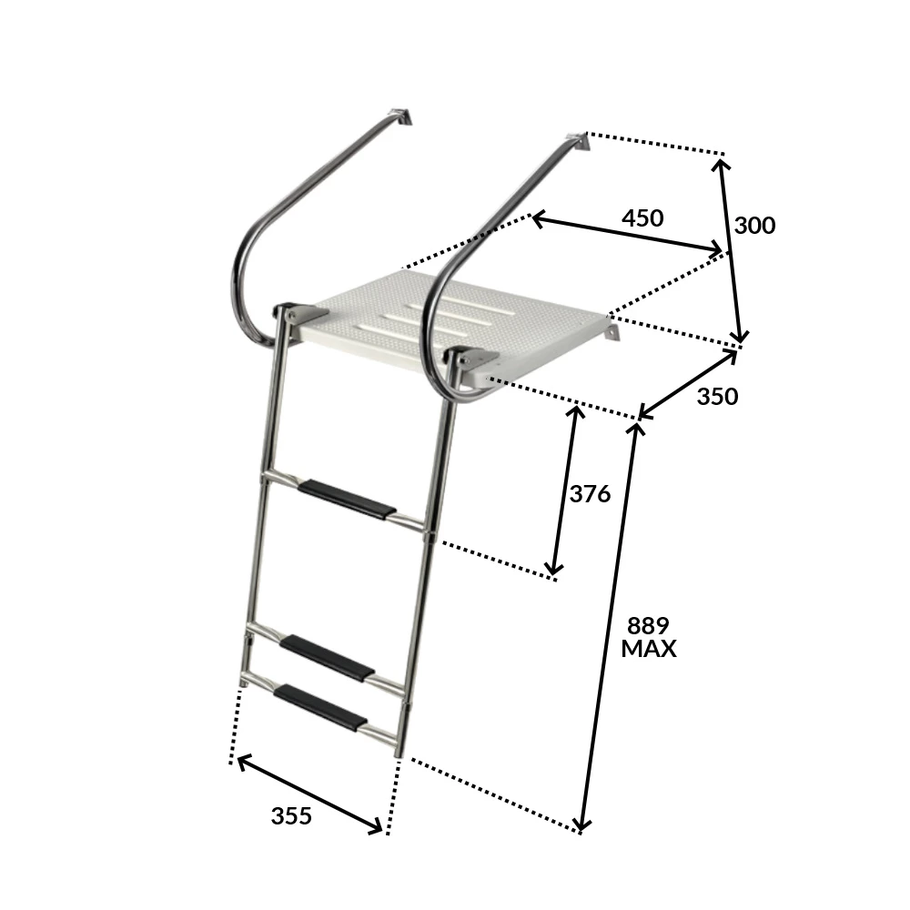 Stern Bathing Platform Fibreglass