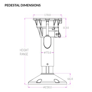 Telescopic Shock Absorbing Seat Pedestal 