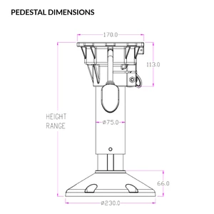 Osculati Telescopic Shock Absorbing Seat Pedestal 