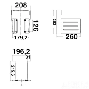 Osculati Transom Outboard Motor Bracket