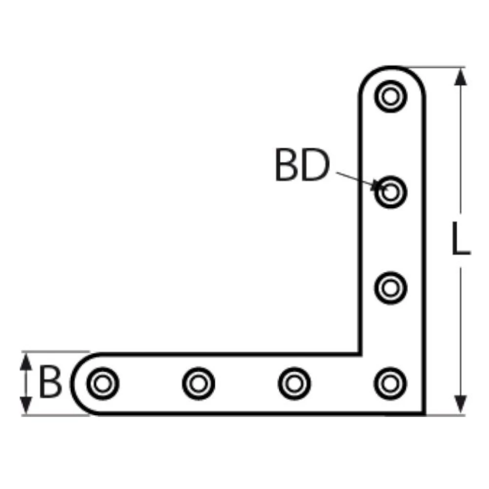 Stainless Steel Flat Corner Brace