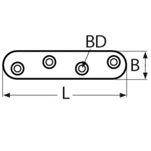 Force 4 Stainless Steel Flat Straight Brace 