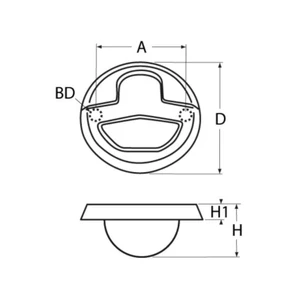 Force 4 Spring Loaded Lifting Handle - Round