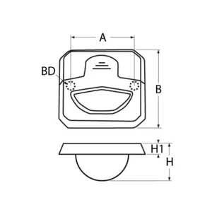 Force 4 Spring Loaded Lifting Handle - Square 