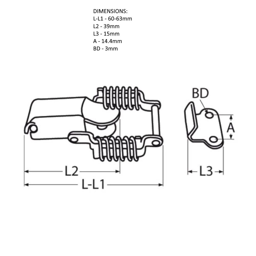 Tension Over-Centre Fastener Latch