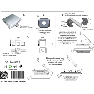 Asado Railmount Boat Barbecue with Lid 