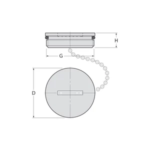Guidi Polished Brass Replacement Filler Cap